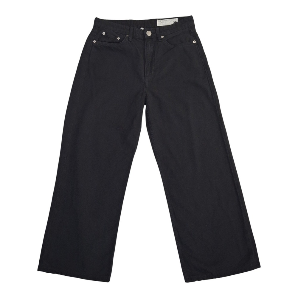 Rag & Bone Logan Mid-Rise Wide Leg Jeans Womens 28* (30x26) Black Denim